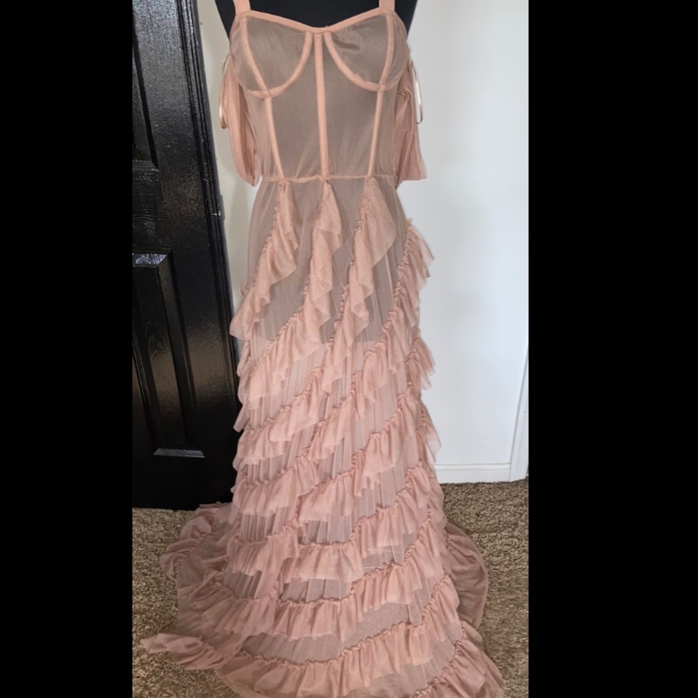 Pink mesh dress